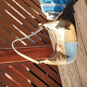 Kenneth Cole Reaction Hand bag. NWT.  Denim. Faux Leather